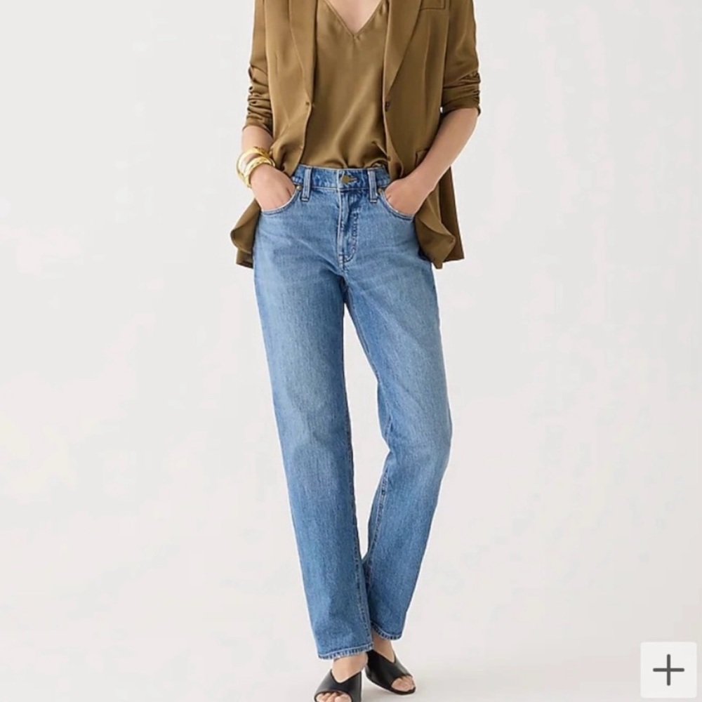 J.Crew Mid-rise '90s classic straight-fit jean in Pheasant wash